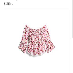 EUC Floral cotton blouse